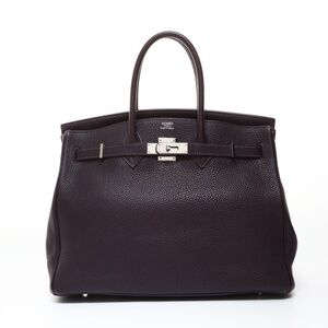 Hermes Hermès Birkin 35 Taurillon Handbag with J Stamp 2006 Purple WS26550